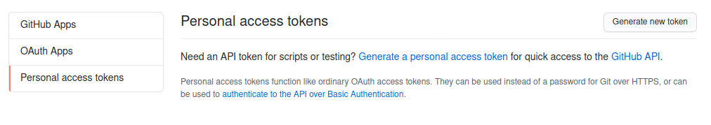 Personal Access Token