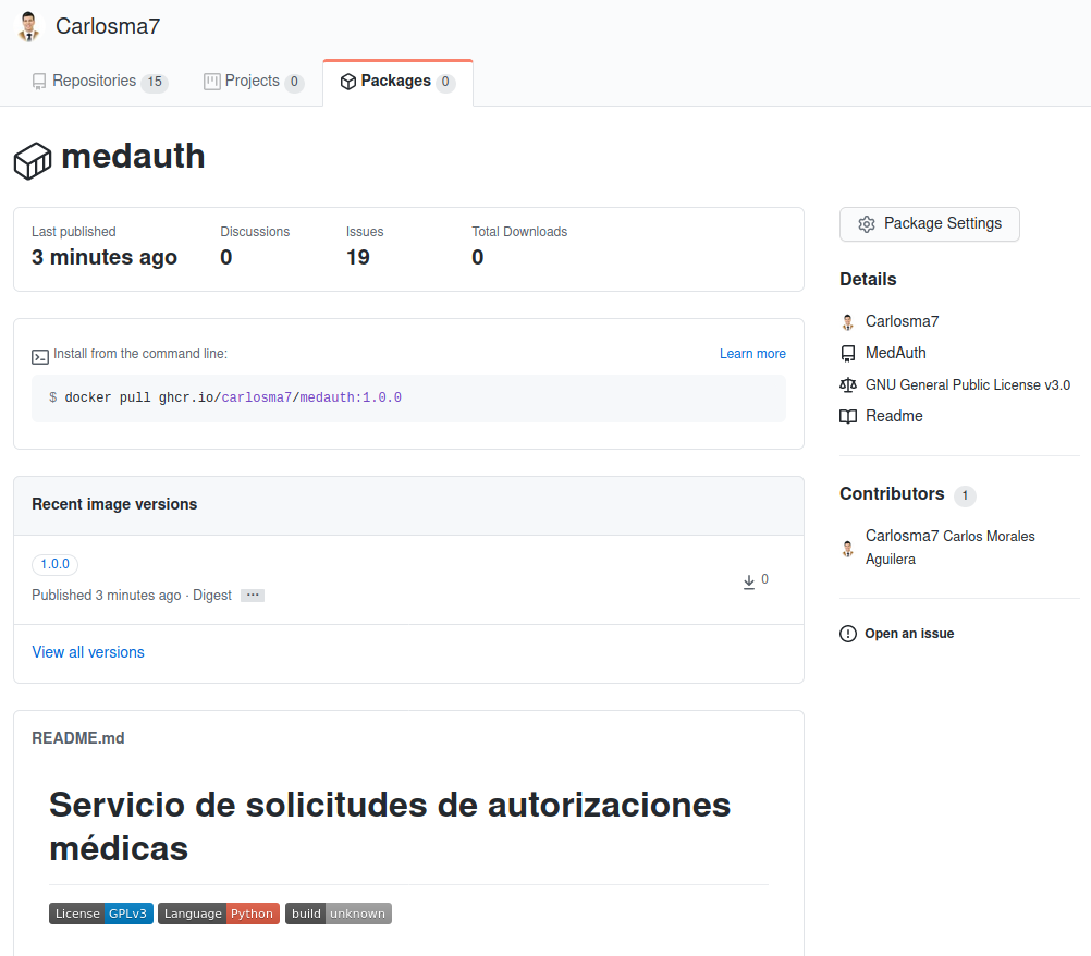 Docker Package Linked