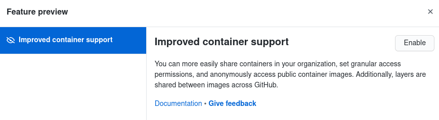Enable Feature Preview
