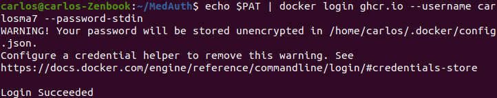 Login GHCR