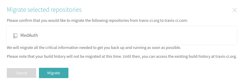 Travis Migrate Auth